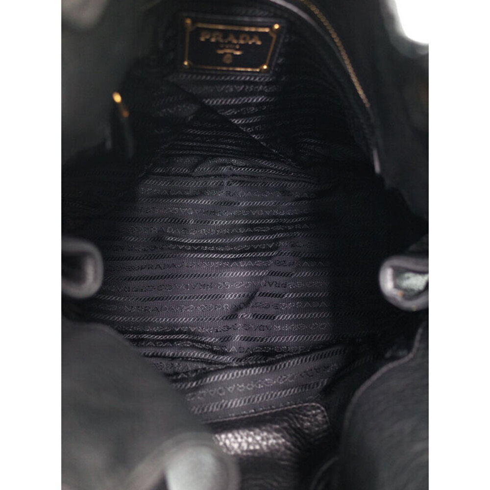 Prada Vitello Daino leather hobo bag black - Picture 3 of 5